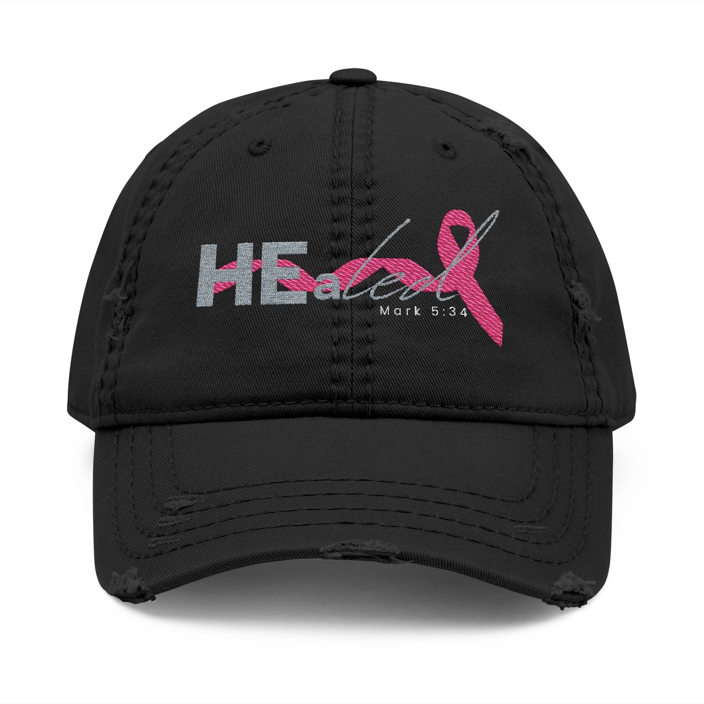 HEaLED Breast Cancer Awareness Distressed Dad Cap
